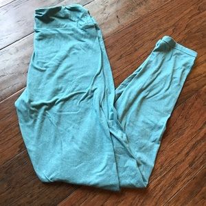 OS solid teal leggings